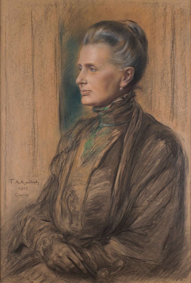 Ölgemälde der Prinzessin Therese von Bayern, gemalt von F.A. Kaulbach, 1911.